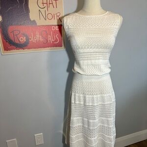 Ralph Lauren White Midi Crochet Dress